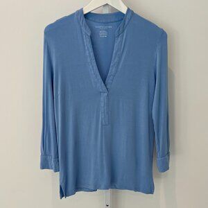 MAJESTIC FILATURES BLUE DELUXE SUPERWASHED SOFT TOUCH TEESHIRT SIZE 1 / US S